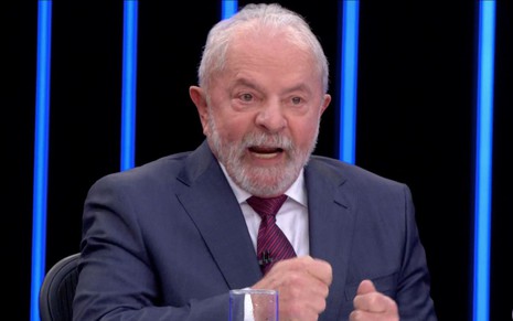 O ex-presidente Luiz Inácio Lula da Silva em entrevista ao Jornal Nacional