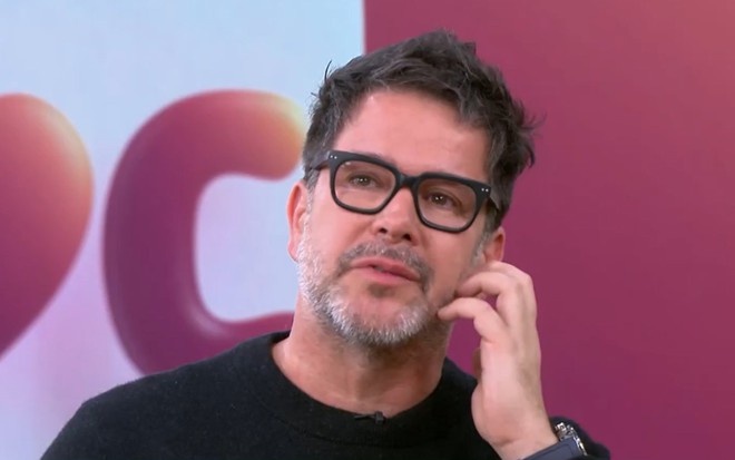 Murilo Benício durante entrevista ao Mais Você com Ana Maria Braga