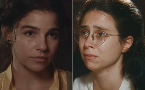 Gabriela Medvedovski e Daphne Bozaski gravam cena com expressão séria, como Pilar e Dolores