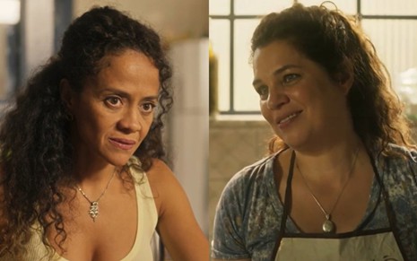 Aline Borges e Isabel Teixeira gravam cena como Zuleica e Maria Bruaca em Pantanal