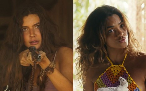Alanis Guillen grava cena como Juma em Pantanal; Lucy Alves grava cena como Brisa em Travessia
