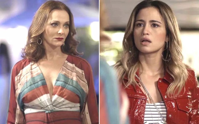 Alexandra Richter e Nanda Costa gravam discussão em cena de Pega Pega, como Valquíria e Sandra Helena