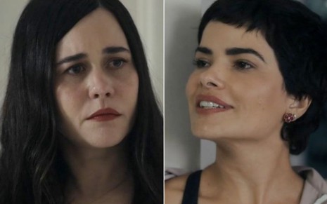 Montagem com Alessandra Negrini como Guida à esquerda e Vanessa Giácomo como Leonor à direita