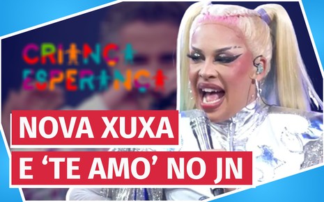 Gloria Groove caracterizada como Xuxa