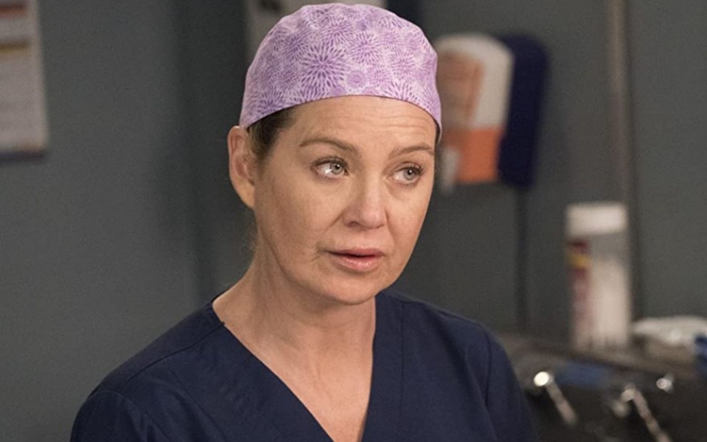 Ellen Pompeo em cena da 17ª temporada de Grey's Anatomy