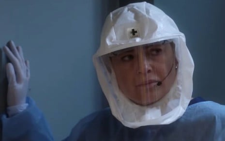Imagem de Ellen Pompeo como Meredith Grey em cena de Grey's Anatomy