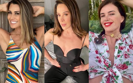 Solange Frazão, Claudia Raia e Luma de Oliveira em fotos compartilhadas no Instagram