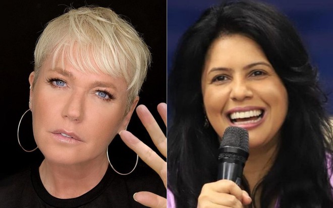 Montagem de fotos com a apresentadora Xuxa Meneghel (à esq.) e a deputada do Rio de Janeiro Rosane Felix (à dir.)