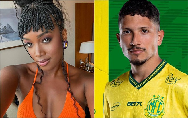 Montagem de fotos de Iza e Yuri Lima