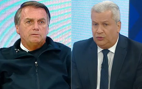 Montagem com Jair Bolsonaro e Sikêra Jr. no Alerta Nacional, da RedeTV!