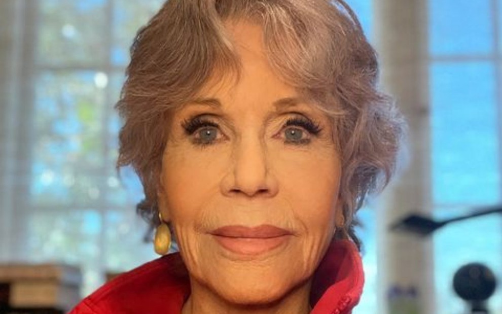 Jane Fonda em imagens compartilhadas nas redes sociais