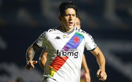 Germán Cano celebra gol em partida pelo Vasco