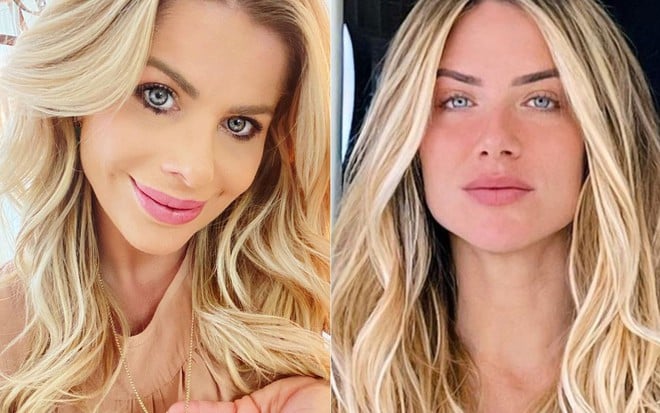 Montagem com imagens de Karina Bacchi (à esq.) e Giovanna Ewbank