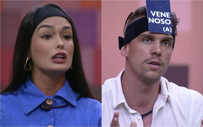 Montagem de fotos de Larissa Santos e Cristian Vanelli
