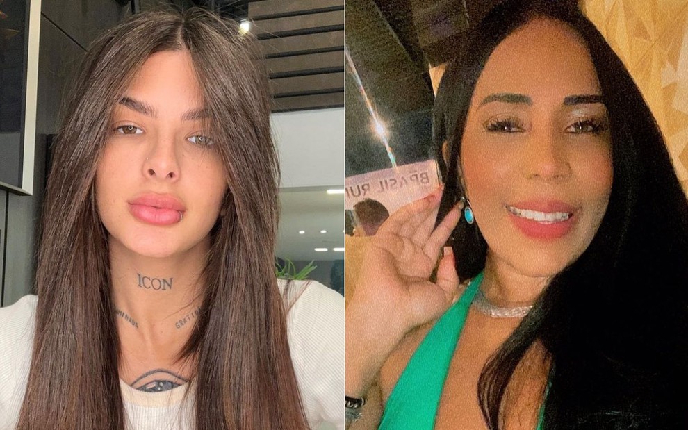 Montagem com fotos de Lary Bottino e Janielly Nogueira