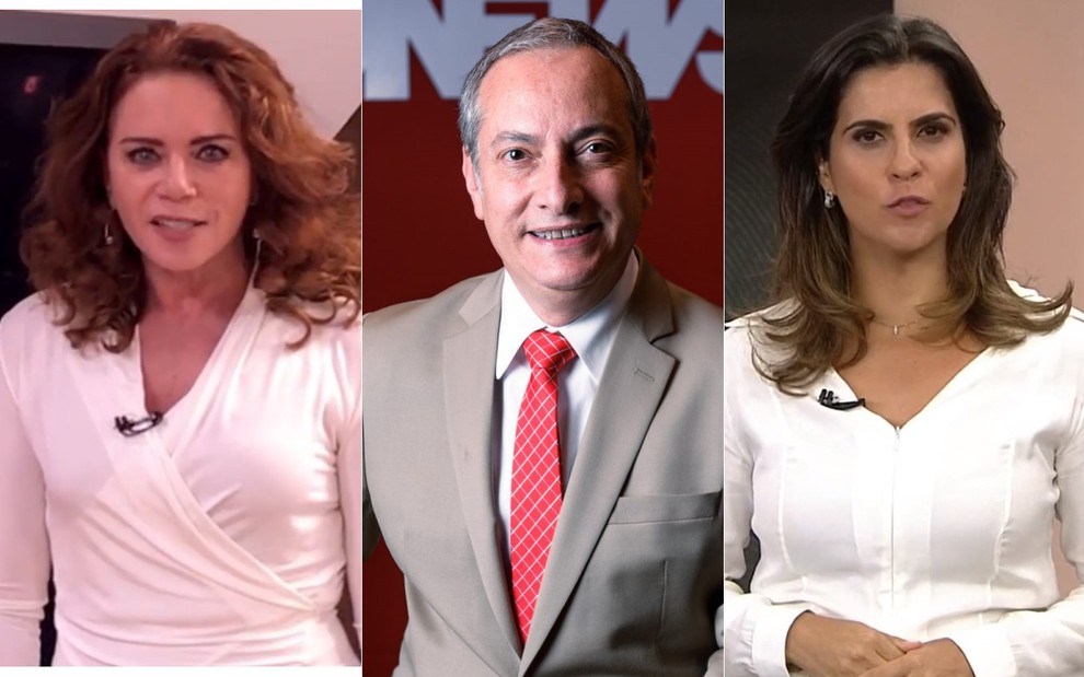 Leilane Neubarth, José Roberto Burnier e Camila Bomfim na GloboNews