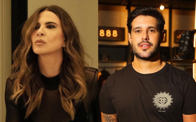 Luciana Gimenez, à esquerda, e Rodrigo Mussi, à direita