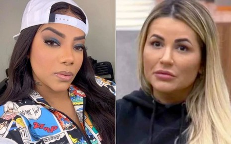 Montagem com Ludmilla à esquerda e Deolane à direita