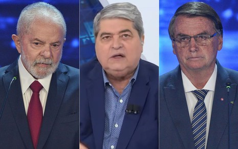 Montagem com Lula, José Luiz Datena e Jair Bolsonaro