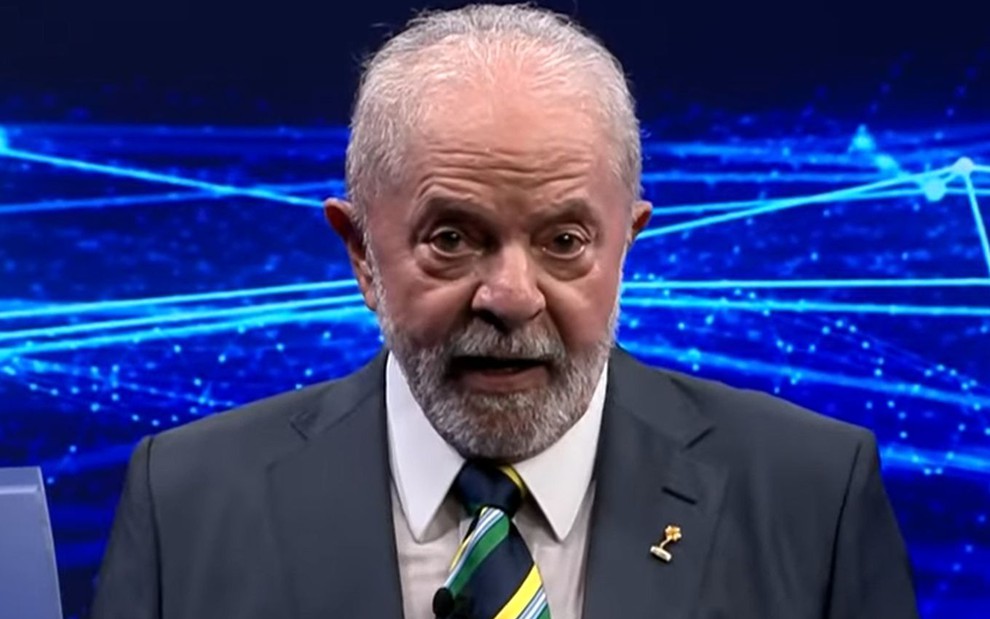 Foto de Lula no debate da Band