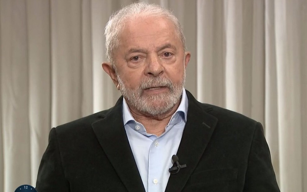 Foto de Lula em entrevista ao SBT Brasil