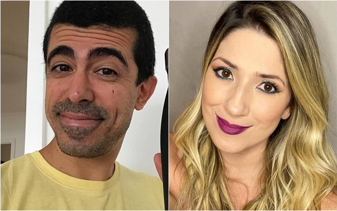Montagem de fotos de Marcius Melhem e Dani Calabresa