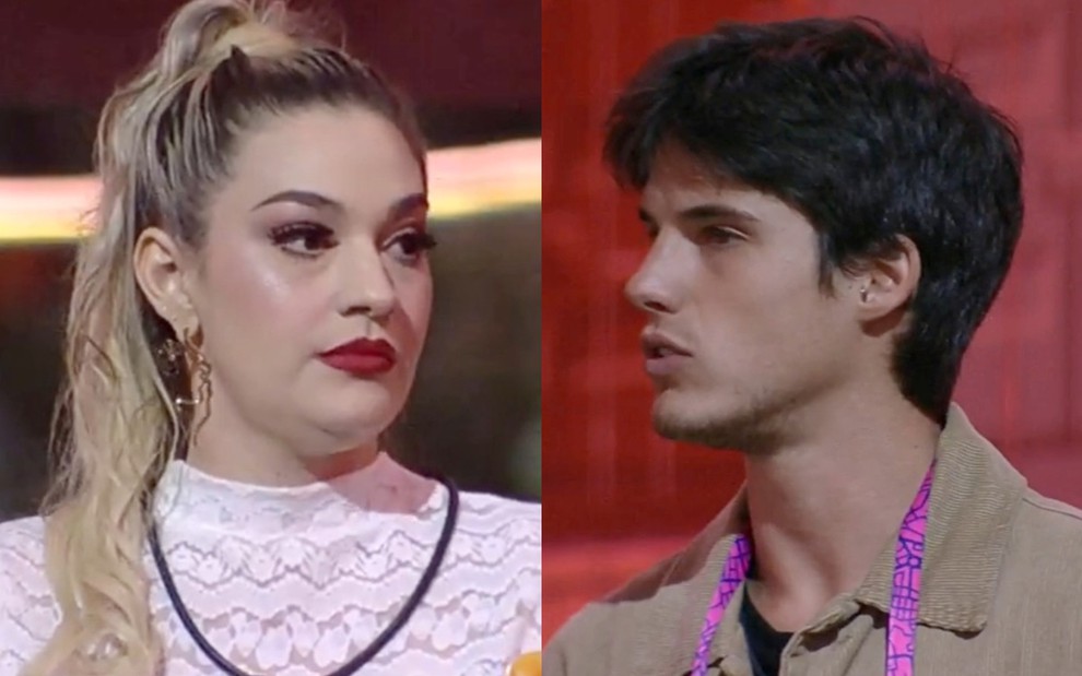 Na montagem: Marília Miranda (à esquerda) e Gabriel Tavares (à direita) no BBB 23