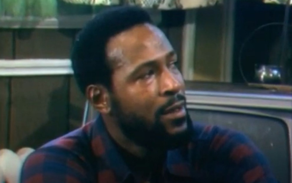 Marvin Gaye durante entrevista nos anos 1970