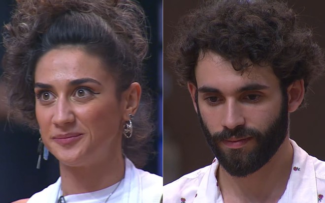 Montagem com imagens de Fernanda (à esq.) e Rafael no MasterChef Brasil 9