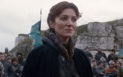 Michelle Fairley em cena da segunda temporada de Game of Thrones