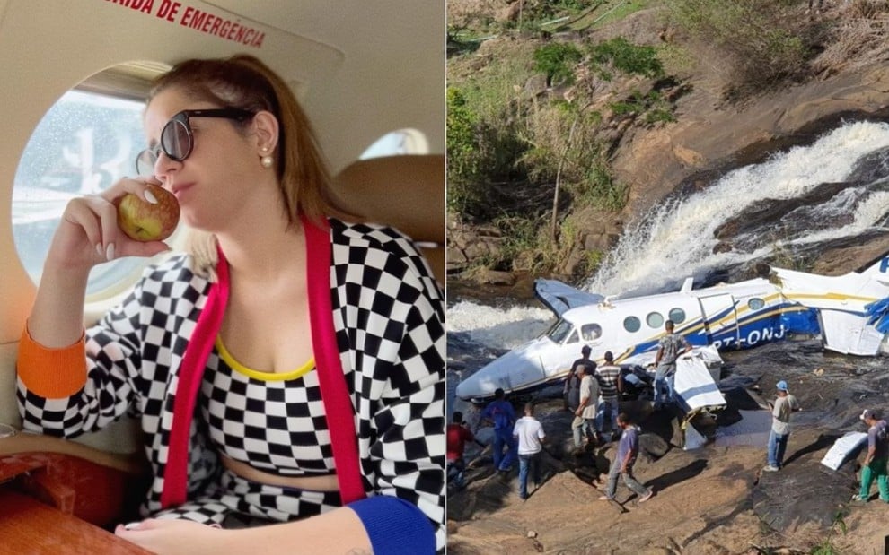 Marília Mendonça posa em avião que caiu horas depois em cachoeira