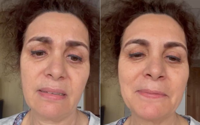 Montagem com Fátima Moreira em desabafo enviado ao Notícias da TV