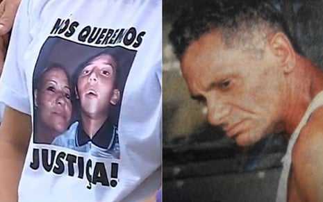 Montagem de fotos com Neide Ferreira Araújo, Gustavo e Mineiro: série Investigação Criminal