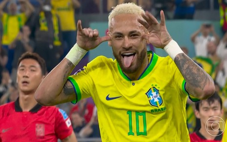 Neymar comemora gol