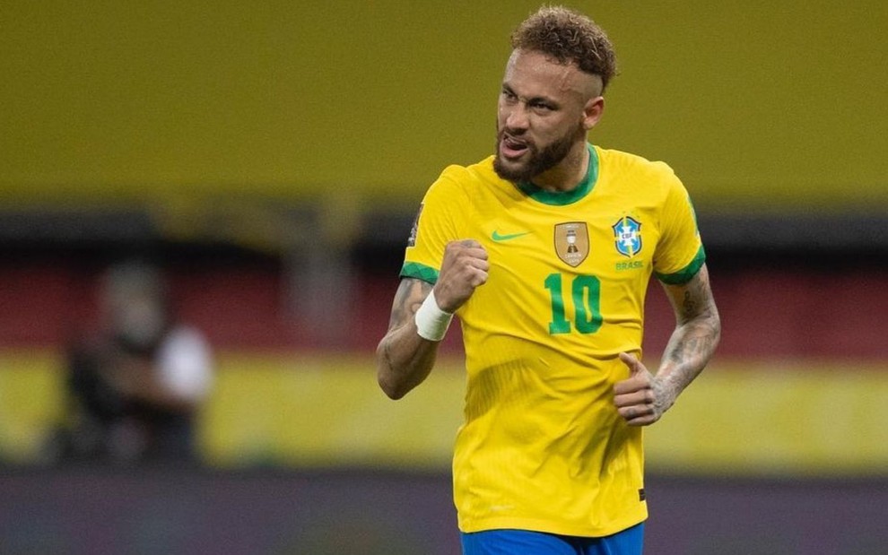 Imagem de Neymar durante jogo da Seleção Brasileira na Copa América
