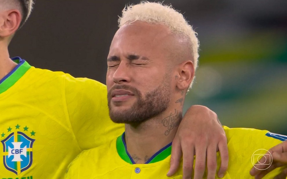 Neymar chora em eliminação do Brasil na Copa de 2022