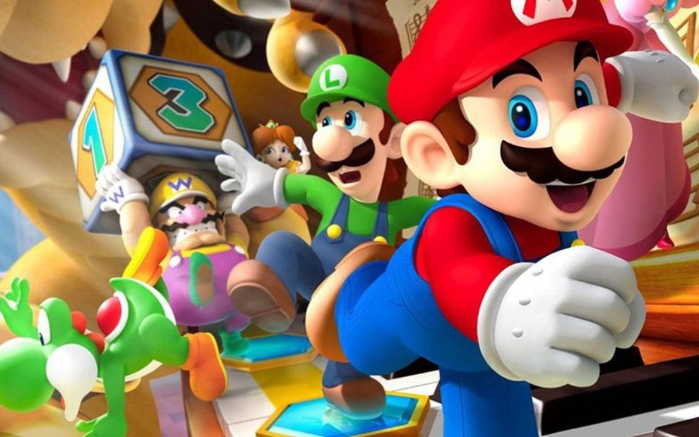 Os personagens de Super Mario Bros. têm expressões diversas