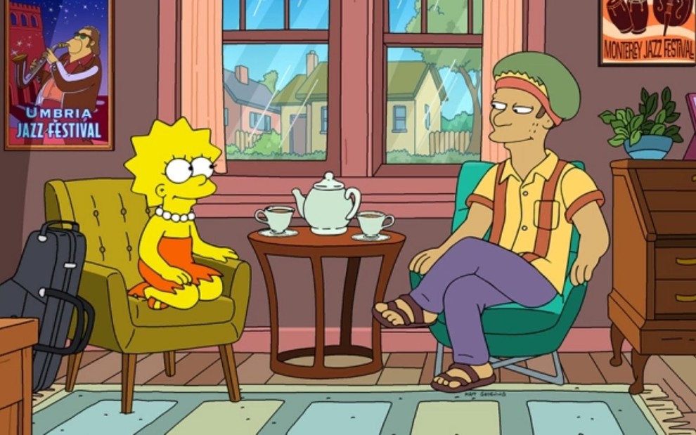 Lisa Simpson e Monk na 33ª temporada de Os Simpsons
