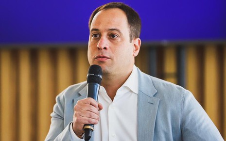 Paulo Marinho, presidente da Globo, durante apresentação no Festival Led, em 2022