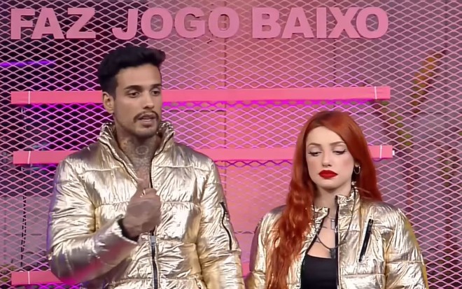 Imagem de Matheus Sampaio (à esq.) e Brenda Paixão no Power Couple Brasil 6