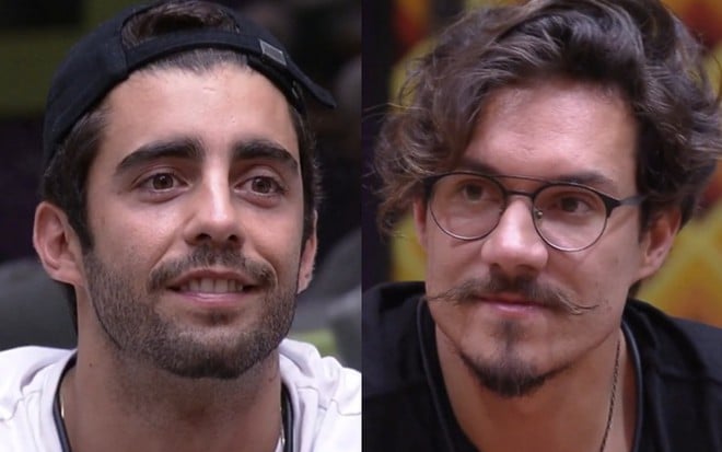 Pedro Scooby e Eliezer Netto estão lado a lado na montagem