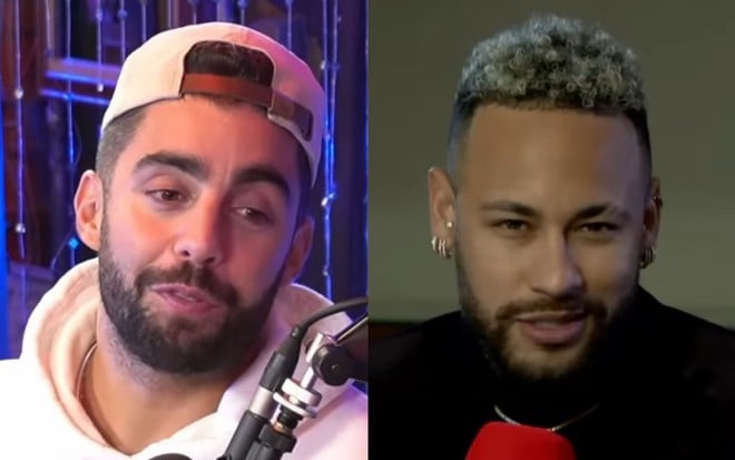 Pedro Scooby, à esquerda, e Neymar, à direita