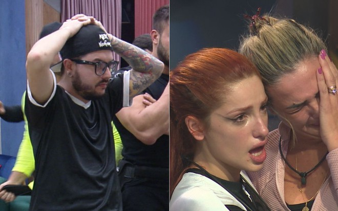 Pe Lanza, Brenda Paixão e Andreia Andrade com reações de desespero na primeira prova do Power Couple 2022