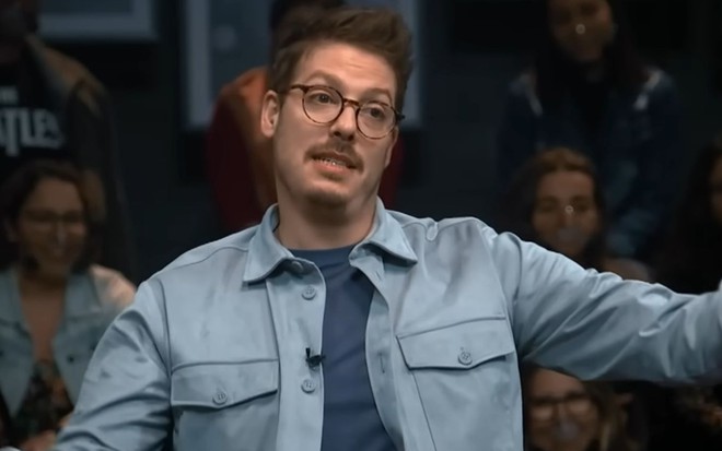 Fábio Porchat faz careta no Que História É Essa, Porchat?