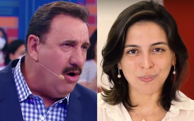 Montagem com Carlos Massa, o Ratinho, e a deputada Natália Bonavides