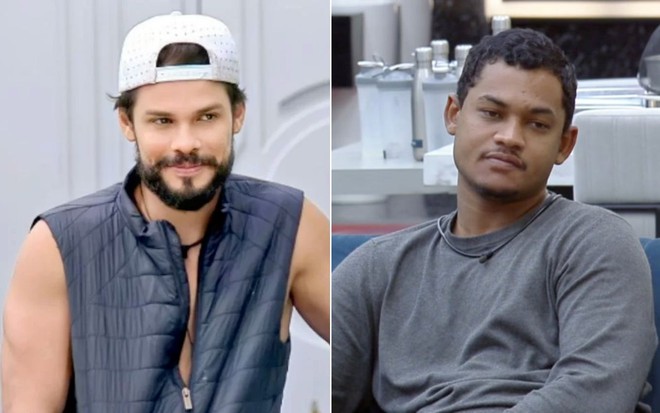 Montagem com Alexandre Suíta à esquerda e Gabriel Roza à direita em A Grande Conquista