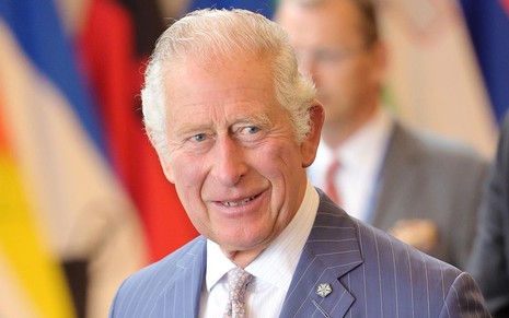 Imagem do rei Charles 3º sorridente