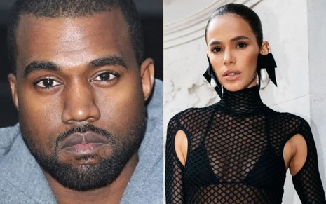 Kanye West e Bruna Marquezine em imagens compartilhadas no Instagram