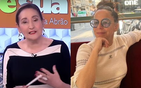 Sonia Abrão durante o A Tarde é Sua; Bebel Gilberto em imagem compartilhada nas redes sociais