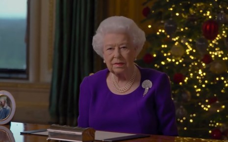 Rainha Elizabeth 2ª durante um pronunciamento de Natal pela BBC